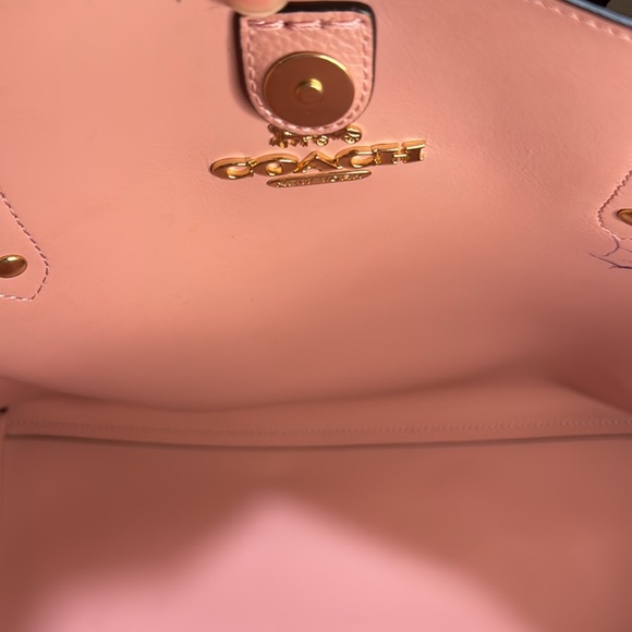 Coach (72673) Reversible Burgundy/Pink Pebbled Leather Town Tote Bag W/COA - Picture 16 of 17